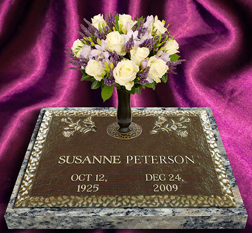 individual custom border cast bronze memorial