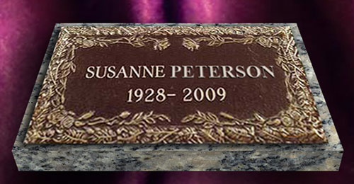 individual custom border cast bronze memorial