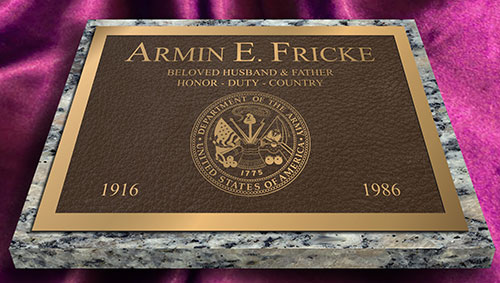 individual custom border cast bronze memorial