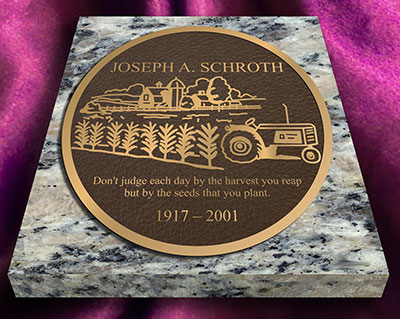 custom shape individual custom border cast bronze memorial