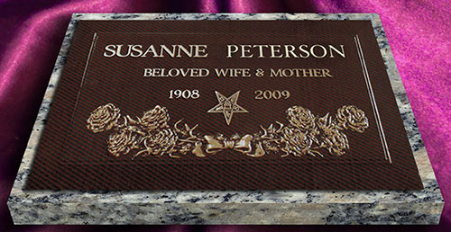 individual custom border cast bronze memorial