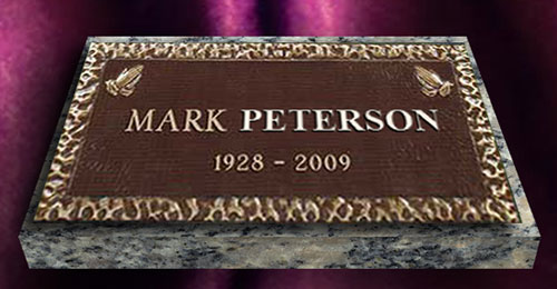 individual custom border cast bronze memorial marker