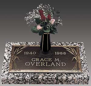 individual custom border cast bronze memorial