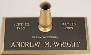 individual custom border cast bronze memorial marker bevel border