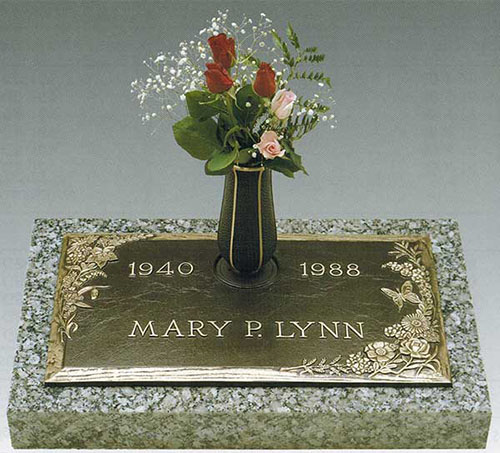 individual cast  bronze  marker