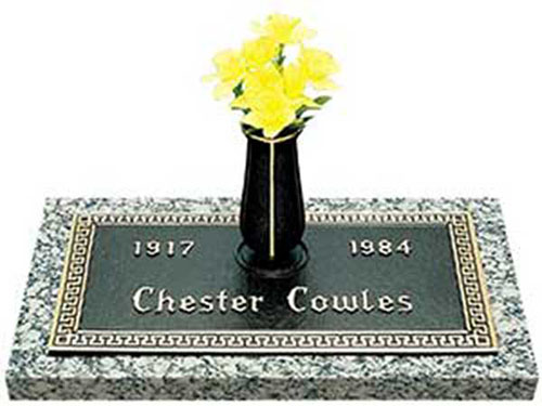 individual custom border cast bronze memorial marker