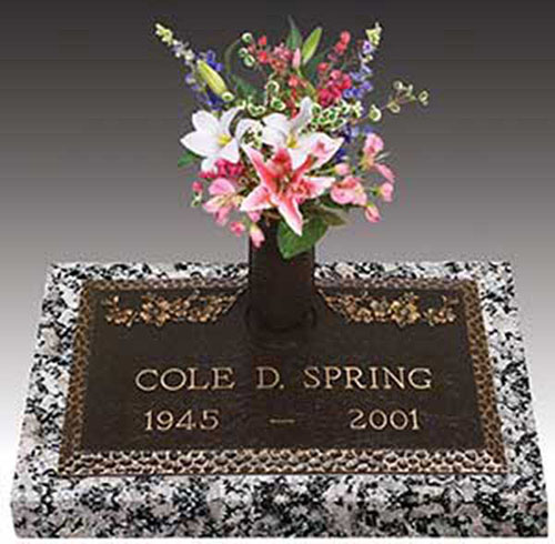 individual custom border cast bronze memorial