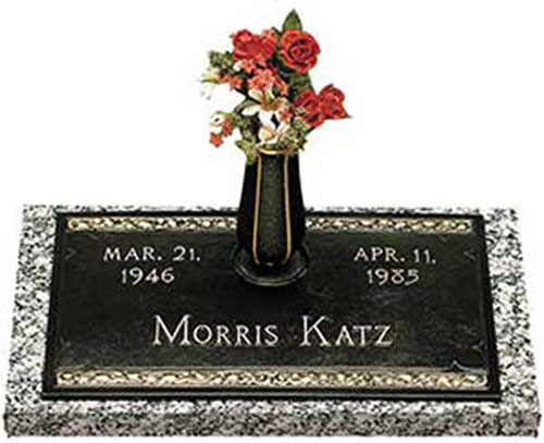 individual custom border cast bronze memorial marker